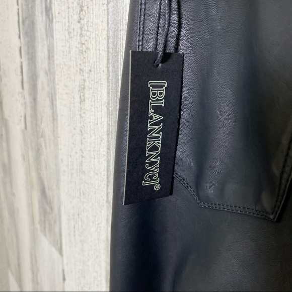 BlankNYC Black Vegan Leather Deja Boo Moto Pant - Picture 13 of 14